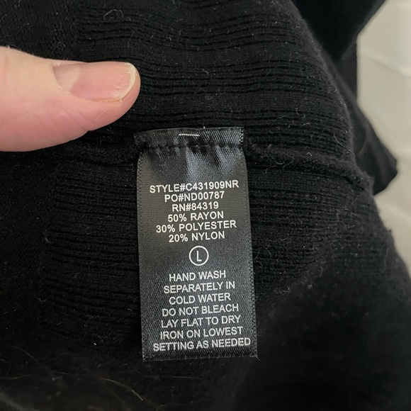 Devotion by Cyrus Cardigan Black open front cardigan super soft size Large - Picture 3 of 10